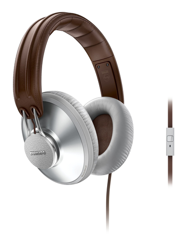 Philips CitiScape Uptown SHL5905GY/10 headphones/headset Wired Head-band Calls/Music Brown, Silver