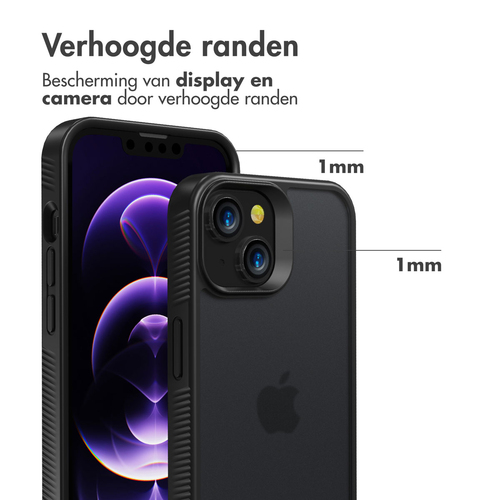 Accezz Rugged Frosted Backcover iPhone 14 - Zwart, afbeelding 6