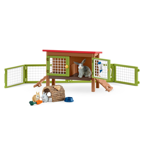 Schleich Farm World - Konijnenhok speelfiguur, afbeelding 3