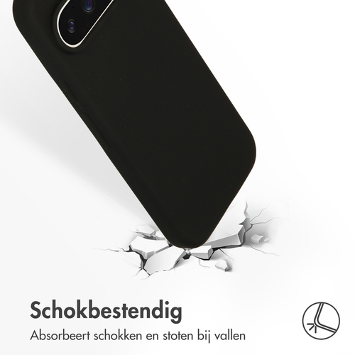 Accezz Liquid Silicone Backcover Google Pixel 9 / 9 Pro - Zwart, afbeelding 5