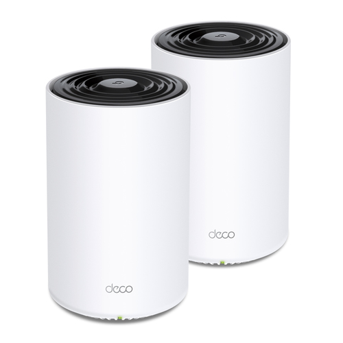TP-Link Deco X68 (2-pack) Трехдиапазонный (2,4 ГГц/5Ггц/5ГГц) Wi-Fi 6 (802.11ax) Черный, Белый Внутренний
