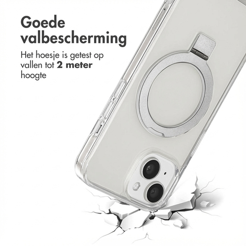 Accezz Ring Stand Backcover met MagSafe iPhone 15 - Transparant, afbeelding 4