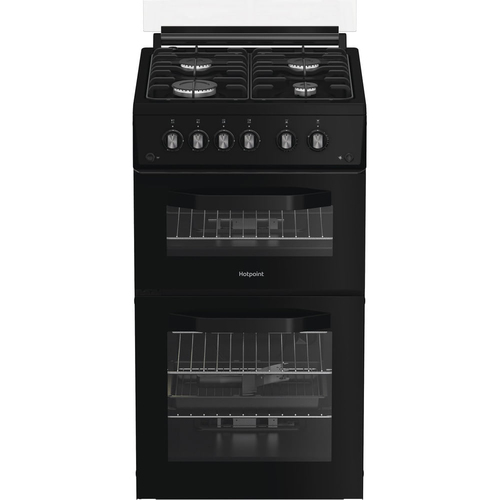 Hotpoint HDG5GCB 50 cm Gas Cooker - Black - image 1