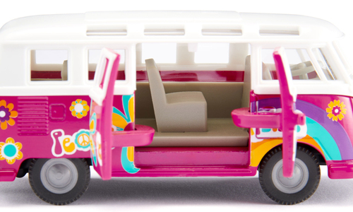 Siku VW T1 Samba Bus – Voiture miniature Édition Flowerpower, 15,5 cm – Photo 3 sur 7