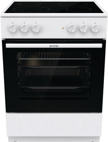 Gorenje GEC6A41WC cooker Freestanding cooker Electric Coil hob Silver