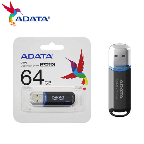 ADATA C906 unidad flash USB 64 GB USB tipo A 2.0 Negro imagen 3