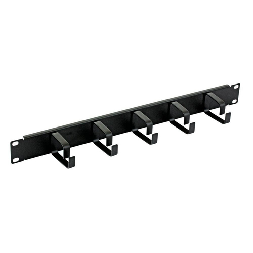 Techly 305922 Organizer kabli do szaf Rack 19", 1U, 5 uchwytów 65mm, czarny