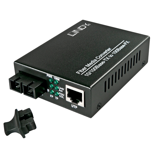Lindy 25118 network media converter 100 Mbit/s 1310 nm Multi-mode Black