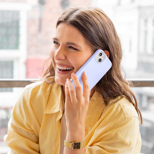 Accezz Liquid Silicone Backcover met MagSafe iPhone 15 Telefoonhoesje Paars, afbeelding 7