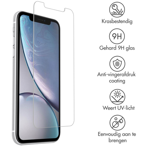Accezz Gehard Glas Screenprotector 2-pack iPhone 12 (Pro) / 11 / Xr, afbeelding 2