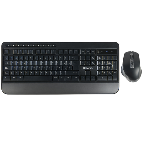 NGS SPELL KIT клавиатура Мышь входит в комплектацию Универсальная USB + Bluetooth QWERTY Португальский Черный