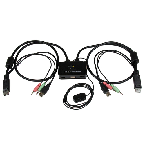 StarTech.com 2 Port USB DisplayPort Cable KVM Switch w/ Audio and Remote Switch - USB Powered – image 9