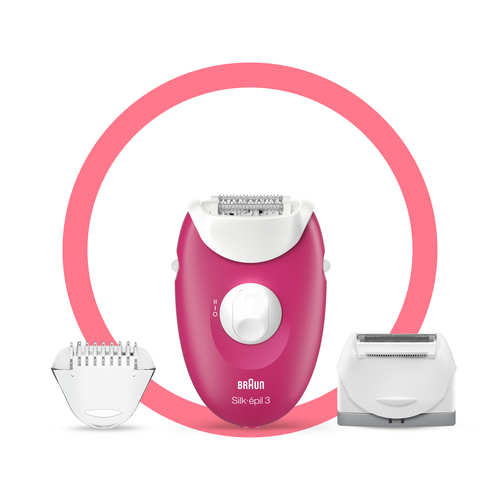 Braun Silk-épil 3 81711447 epilator 20 tweezers Rose, White – image 2