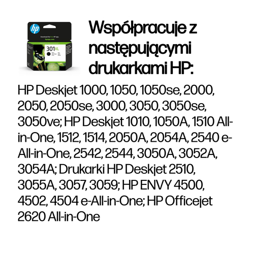 HP Inc. Tusz nr 301 Czarny XL CH563EE