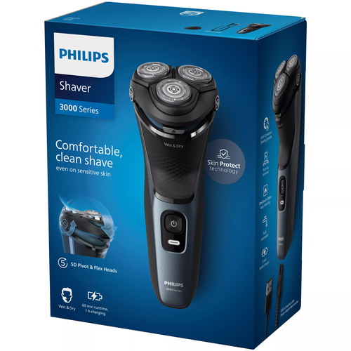 Philips Electric Shaver 3000 Series - S3144/00 - Wet & Dry Electric Shaver for Men with SkinProtect Technology, New - image 2