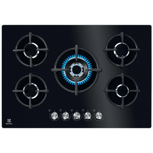Electrolux KGG75372K Черный Встроенный 75 cm Газовый 5 зона(ы)