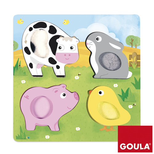 Goula Puzzle Animales Granja Tactil
