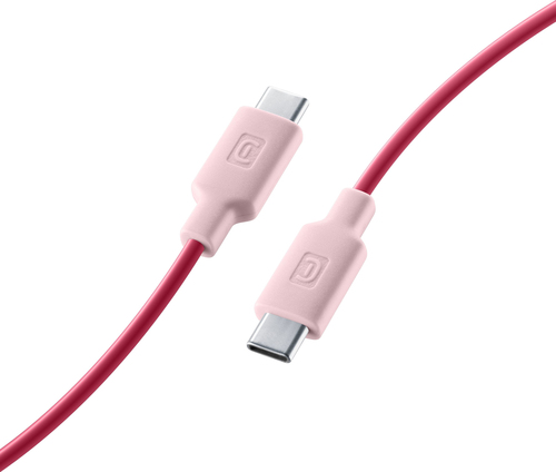 Cellularline 8018080433238 USB кабель 1 m USB C 60 W Розовый