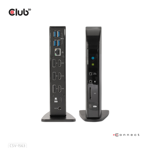 CLUB3D USB Gen2(10G) Type-C Triple 4K60Hz Display(HDMI/DP) Docking Station PD Charging with 135 Watt PS – image 6
