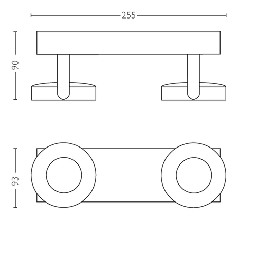 Philips Plafondspot Clockwork Wit 2x4,5w, afbeelding 4