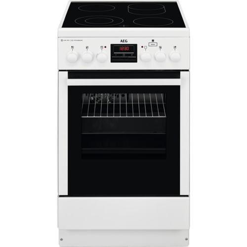 AEG CCB56471BW Freestanding cooker Electric Zone induction hob White