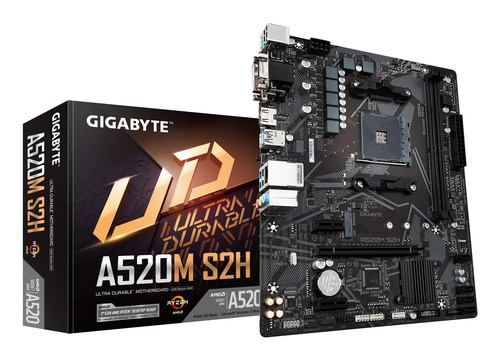 Gigabyte Amd A520M S2H DDR4 micro Atx AM4 Motherboard - image 1