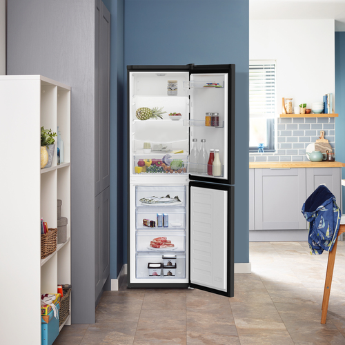 Beko CFG4582B 182cm 50/50 Frost Free Fridge Freezer - Black - E Rated, Black - image 8