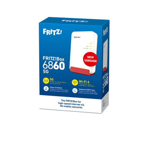 FRITZ! Box 6860 5G v2 Edition International Router Wit, afbeelding 2
