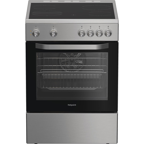Hotpoint H6V5KMX/UK 60 cm Electric Ceramic Cooker - Stainless Steel - image 1