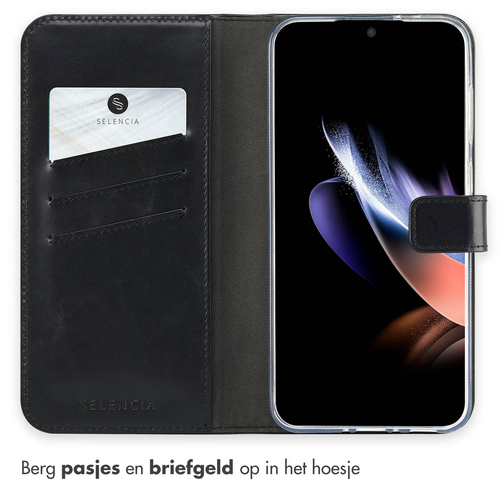 Selencia Echt Lederen Bookcase Samsung Galaxy A56 - Zwart, afbeelding 3