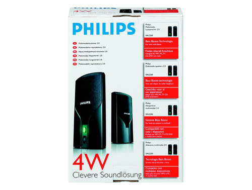 Philips SPA2200/00 loudspeaker Black Wired