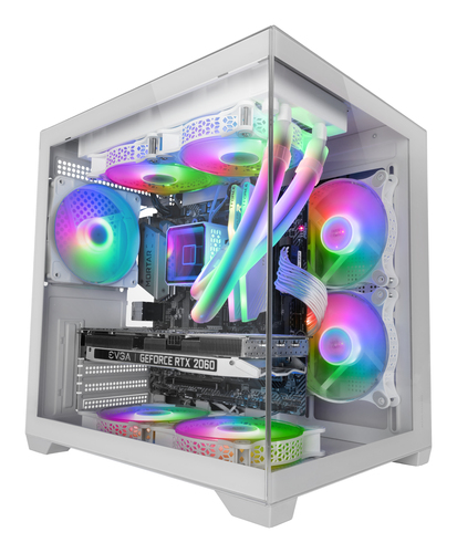 Mars Gaming MC-VIEW2W Mini Tower White – image 2