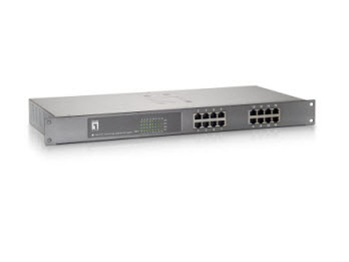 LevelOne 16-Port Fast Ethernet PoE-Plus Switch, 240W