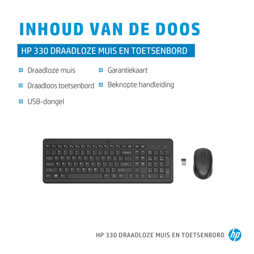 HP 330 Draadloze Muis en Toetsenbord QWERTY – Foto 8 van 8