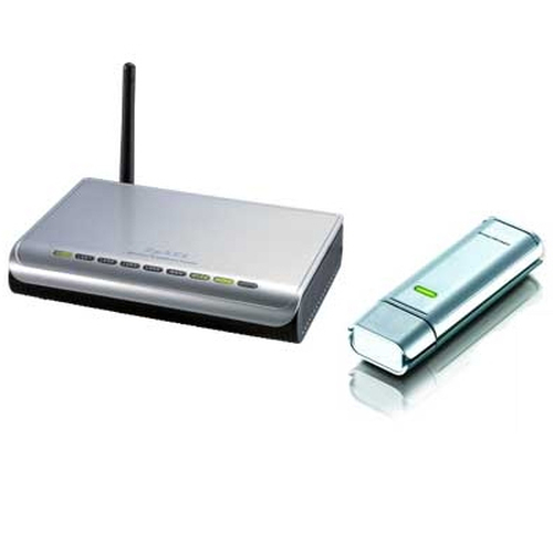 Zyxel 802.11g Wireless Firewall Router + Wireless USB Adapter