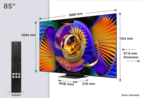 TCL C7L 85C7L TV 2.16 m (85") 4K Ultra HD Smart TV Wi-Fi Black 3000 cd/m² – image 4