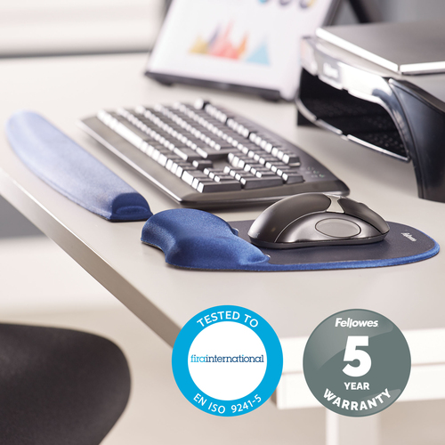 Fellowes Memory Foam Keyboard Wrist Support Sapphire Blue - image 4