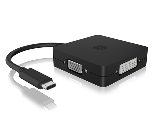 ICY BOX IB-DK1104-C USB графический адаптер 3840 x 2160 пикселей Черный