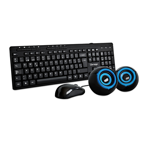 Kit De Teclado Y Mouse VORAGO Kms-104 Kit Teclado Y Mouse VORAGO Estándar 105 Teclas Negro 1000 DPI - Kms-104