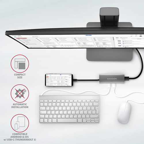 AXAGON HMC-5G2 SPEEDSTER 5H - Dockingstation - USB-C 32 Gen 2  Thunderbolt 3 - HDMI – Foto 9 von 10