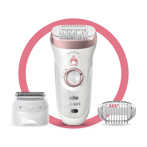 Braun Silk-épil 9 81706316 epilator 40 tweezers Rose gold, White – image 7