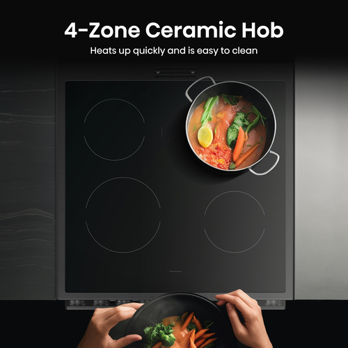 Hisense Hi6 Max 80/50L HDCEC6C20B 60cm Electric Ceramic Cooker - Jet Black, Black - image 8