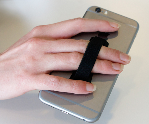 Mobiparts Smartphone & Tablet Elastic Grip Handle Black, afbeelding 5