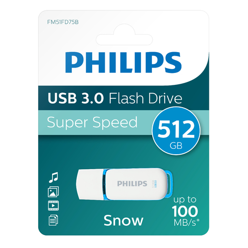 Philips FM51FD75B USB flash drive 512 GB USB Type-A 3.2 Gen 1 (3.1 Gen 1) Wit, afbeelding 3