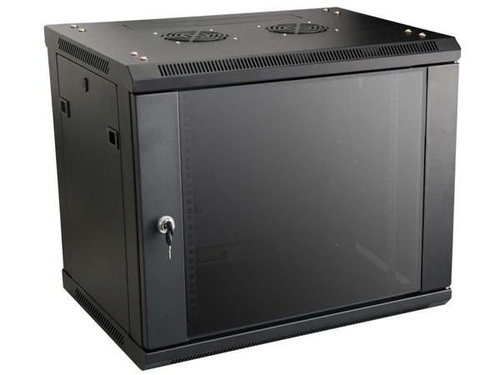 Lanview LVR240002 rack cabinet 7U Wall mounted rack Black