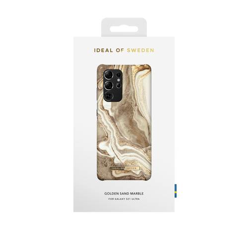 iDeal of Sweden Printed Case Galaxy S21 Ultra Golden Sand Marble – image 1