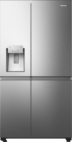 Hisense PureFlat Infinite RS818N4TIE Wifi Connected Non-Plumbed Total No Frost American Fridge Freezer - Stainless Steel - E Rated, Stainless Steel - image 1