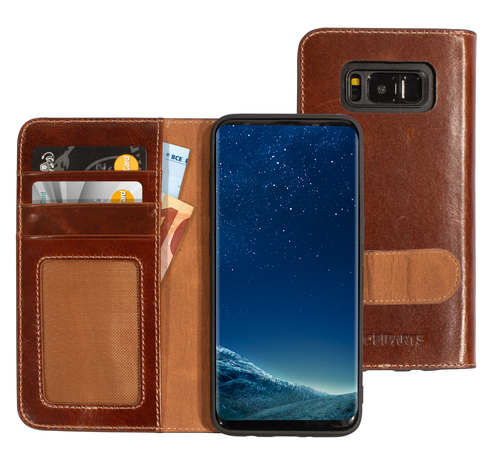 Mobiparts Excellent Wallet Case 2.0 Samsung Galaxy S8 Oaked Cognac