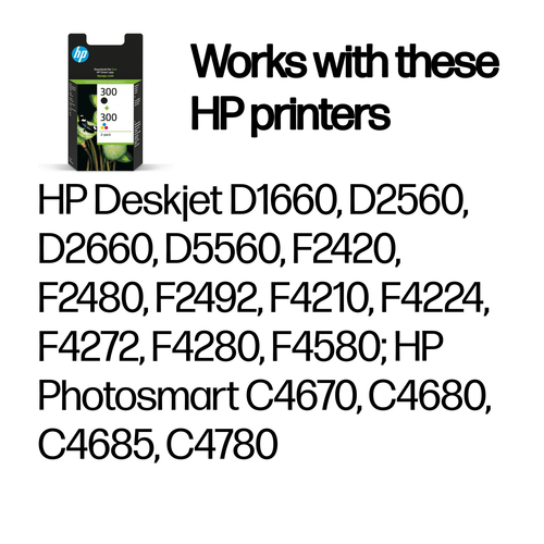 HP 300 2-pack Black/Tri-colour Original Ink Cartridges (CN637EE) - image 2