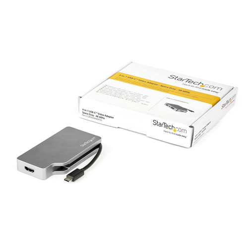 StarTech.com USB-C 4-in-1 multiport video adapter - aluminium, afbeelding 5